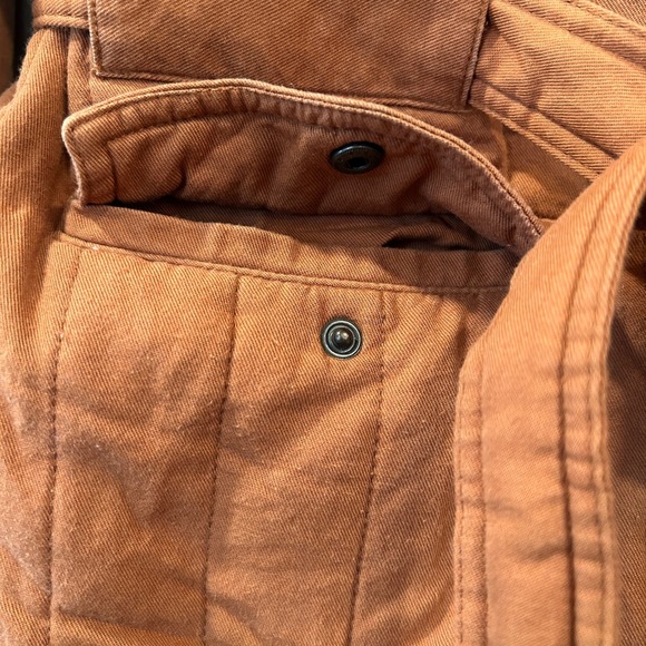 Universal Thread Burnt Orange Quilted Belted Utility Jacket Mock Neck Small - Picture 9 of 11